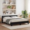 vidaXL Estructura de cama con cabecera Roble negro 200 x 200 cm