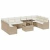 vidaXL Conjunto de sof&aacute; de jard&iacute;n 11 uds. 10-N&uacute;mero de plazas Beige
