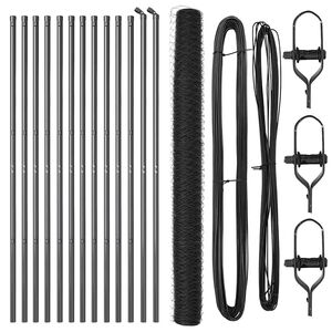 vidaXL Poste de Valla Gris