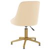 vidaXL Sillas de comedor giratorias 6 unidades terciopelo crema