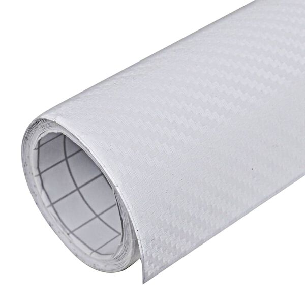 vidaXL Láminas 3D para coche 2 uds blanco 100x150 cm+50x150 cm