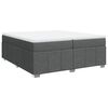 vidaXL Cama box spring con colch&oacute;n tela gris oscuro 200x200 cm