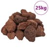 vidaXL Rocas volc&aacute;nicas rojas 25 kg 5-8 cm