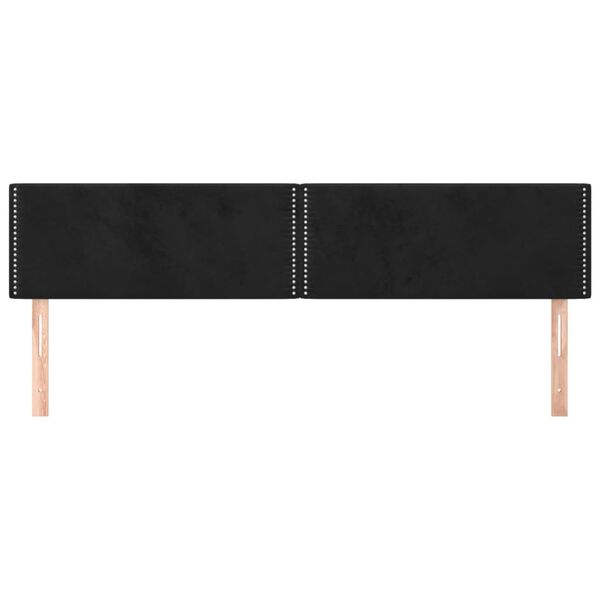vidaXL Cabeceros terciopelo negro 180x5x78/88 cm