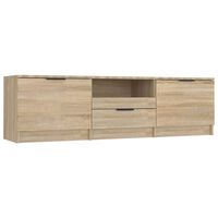 vidaXL Mueble de TV madera contrachapada roble Sonoma 140x35x40 cm