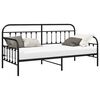 vidaXL Estructura de cama de día con cabecera Negro 107 x 203 cm Acero