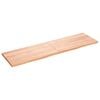 vidaXL Encimera ba&ntilde;o madera maciza tratada marr&oacute;n claro 180x50x(2-4)cm