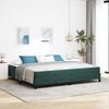 vidaXL Cama tipo Box Spring con colch&oacute;n Verde oscuro 200 x 200 cm tela