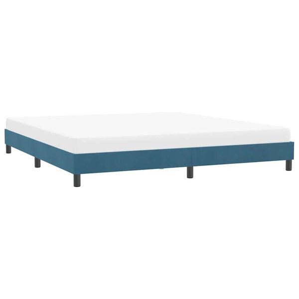 vidaXL Estructura de cama sin colchón terciopelo azul oscuro 180x210cm