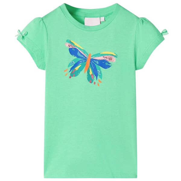 Camiseta infantil verde claro 92