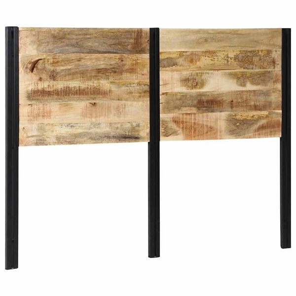 vidaXL Cabecero 140 cm Madera Maciza Mango y Hierro