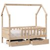 vidaXL Estructura de cama infantil con cajones madera de pino 80x170cm