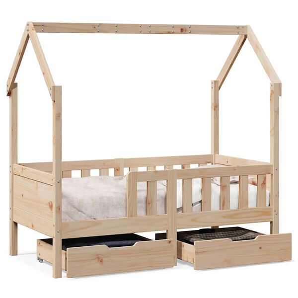 vidaXL Estructura de cama infantil con cajones madera de pino 80x170cm