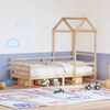 vidaXL Sof&aacute; cama con techo madera maciza de pino 90x190 cm