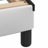 vidaXL Estructura de cama sin colch&oacute;n Hvar cuero sint&eacute;tico blanco y negro