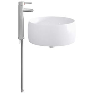 vidaXL Lavabo de ba&ntilde;o Cromado 38,5 x 38,5 x 16 cm Metal