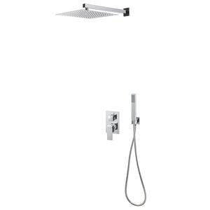 vidaXL Sistema de ducha acero inoxidable 201 plateado