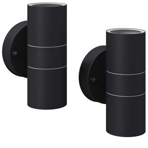 vidaXL L&aacute;mpara de exterior 2 uds acero ascendente/descendente
