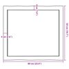 vidaXL Tablero de mesa madera maciza borde natural 60x50x(2-4) cm
