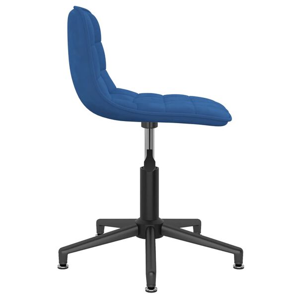 vidaXL Silla de comedor giratoria de terciopelo azul
