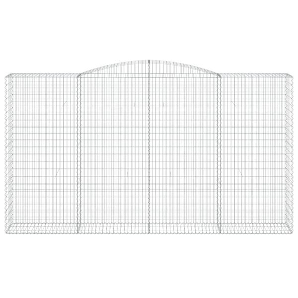 vidaXL Cestas de gaviones 5 uds forma de arco hierro 400x50x220/240 cm