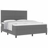 vidaXL Cama tipo Box Spring Gris claro y . 180 x 200 cm Tela de Pana