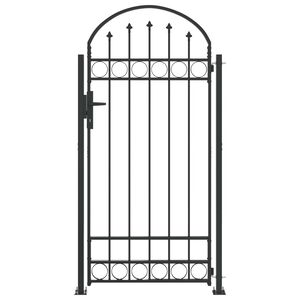 vidaXL Poste de Valla ASSEN 200 x 88 x 14 cm Acero Gris Con cerradura