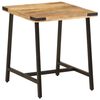 vidaXL Mesa auxiliar de madera maciza de mango y hierro 45x45x50 cm