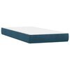 vidaXL Cama box spring con colch&oacute;n terciopelo azul oscuro 100x220 cm