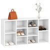 vidaXL Banco zapatero de madera contrachapada blanco 103x30x55 cm