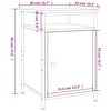 vidaXL Mesitas noche 2 uds madera contrachapada roble humo 40x42x60 cm