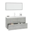 vidaXL Conjunto de muebles de baño 3 piezas gris hormigón