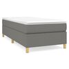 vidaXL Estructura de cama con somier tela gris oscuro 90x190 cm