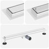vidaXL Drenaje de ducha 2 en 1 Plateado 70 cm Acero inoxidable 304