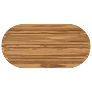 vidaXL Encimera 110 x 55 x 3,5 cm Ovalado Madera de teca maciza