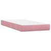 vidaXL Cama box spring con colchones terciopelo rosa 180x220 cm