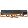 vidaXL Conjunto de sof&aacute;s de exterior 6 pcs Natural y Antracita