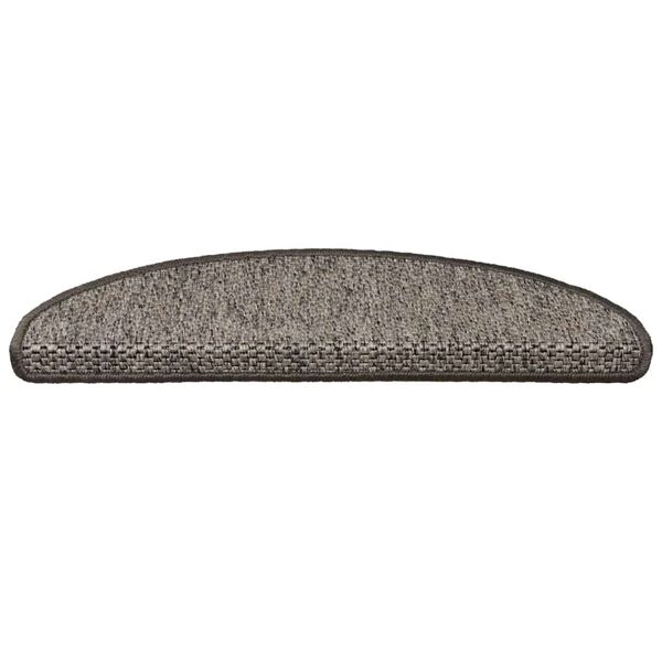 vidaXL Alfombrillas autoadhesivas sisal 15 uds gris y beige 56x17x3 cm