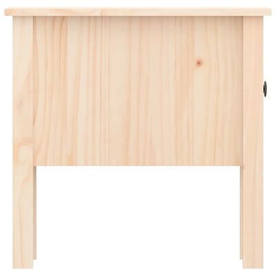 vidaXL Mesa auxiliar de madera maciza de pino 50x50x49 cm