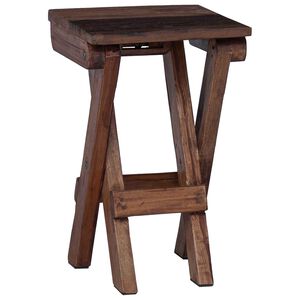 vidaXL Taburete Natural 30 x 30 x 48 cm Madera maciza recuperada