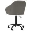 vidaXL Silla de oficina giratoria de terciopelo gris oscuro