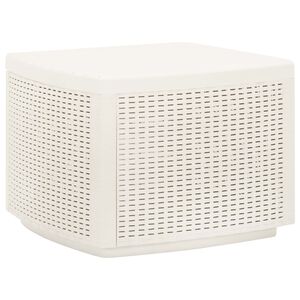 vidaXL Mesa de jard&iacute;n pl&aacute;stico blanco 53x53x40 cm