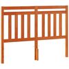 vidaXL Cabecero de cama madera maciza de pino marr&oacute;n cera 135 cm