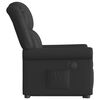 vidaXL Sillón reclinable eléctrico pie cuero sintético negro brillante