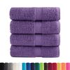 vidaXL Toallas de mano premium SOLUND 4 unidades, color morado, 30 x 30 cm, 600 g/m&sup2;