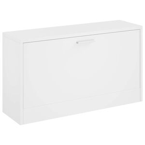 vidaXL Zapatero blanco brillante 80x24x45 cm madera de ingenier&iacute;a