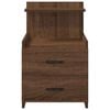 vidaXL Mesitas de noche 2 piezas con 2 cajones roble marr&oacute;n 40x36,5x62 cm