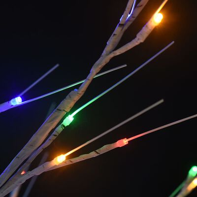 vidaXL Árbol de Navidad LED de colores sauce interior y exterior 2,2 m