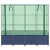 vidaXL Jardinera elevada con cubierta de invernadero aspecto ratán 160x40x153 cm