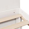 vidaXL Cama con estantería sin colchón madera maciza blanca 160x200 cm
